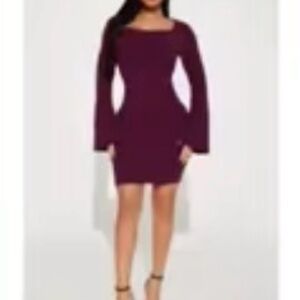 Fashion nova Plum sweater dress Dress 2X
